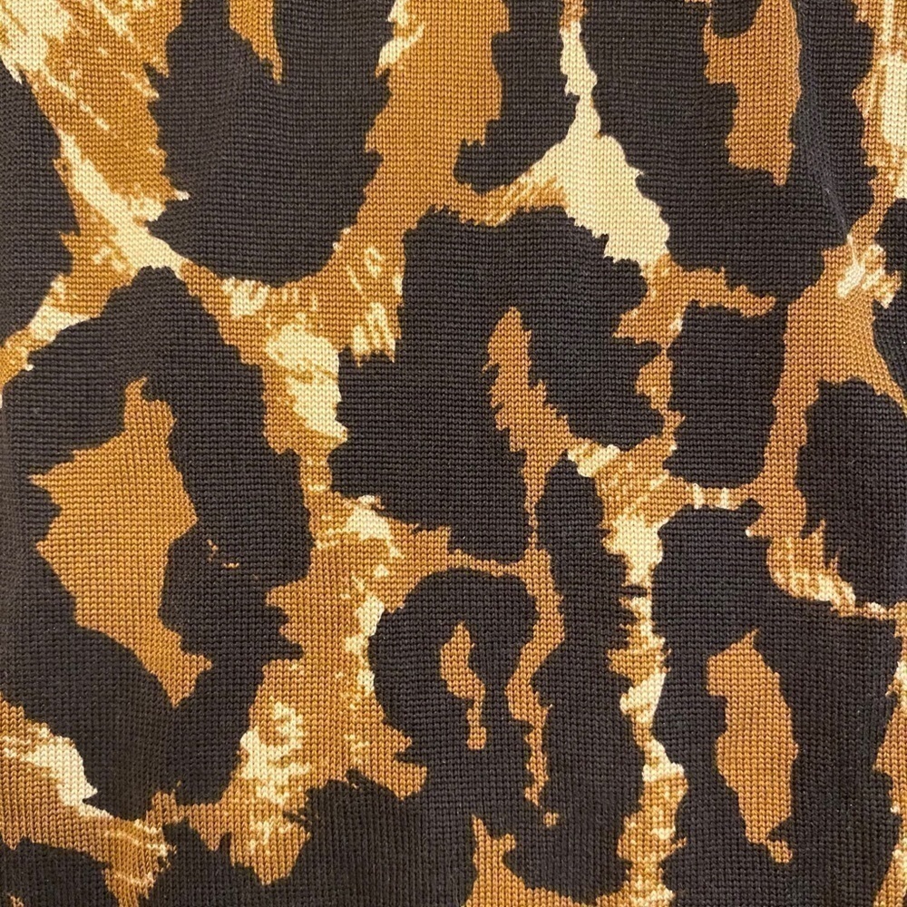 DIANE VON FURSTENBERG 100% Silk Dress, Cheetah Print, Cowl Neck, Size 6 - Picture 5 of 5